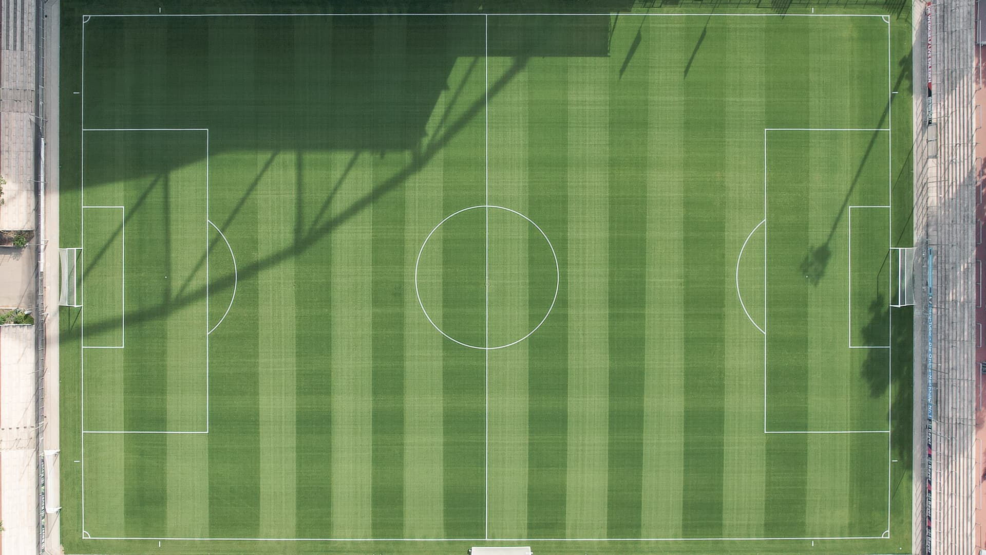 Luftansicht eines Fußballplatzes